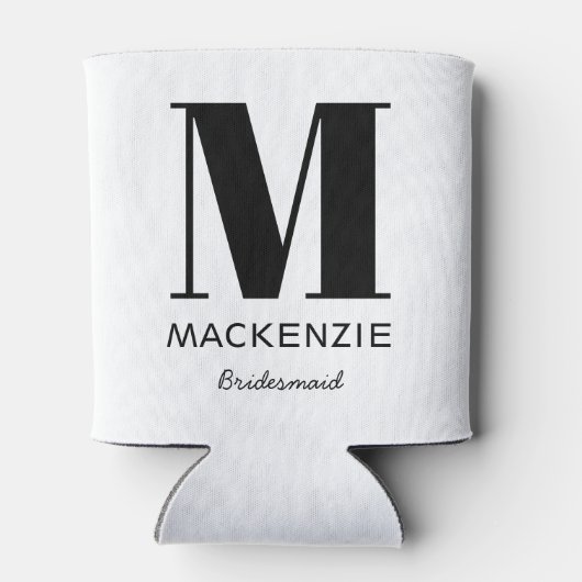 Name der Bridesmaid Monogram Dosenkühler (Rückseite)