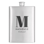 Name der Bridesmaid Monogram Flachmann (Vorderseite)