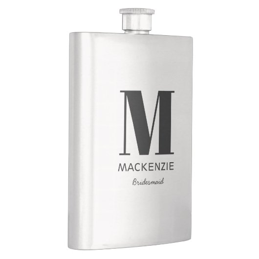 Name der Bridesmaid Monogram Flachmann (Rechts)