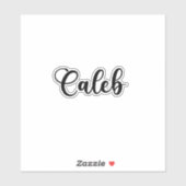 Name der Caleb - Handgeschriebene Kalligrafie Aufkleber (Blatt)