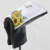 Name der Cat Sunflower Monogram Golf Headcover (3/4 Vorderseite)