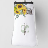 Name der Cat Sunflower Monogram Golf Headcover (Rotieren 90)