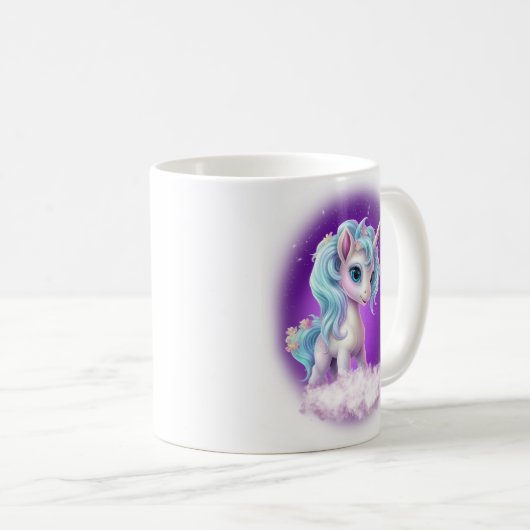 Name der Cloud Unicorn-Tasse Kaffeetasse (VorderseiteRechts)
