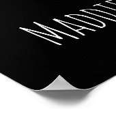 Name der coolen Hip Hop Tänzerin Poster (Ecke)