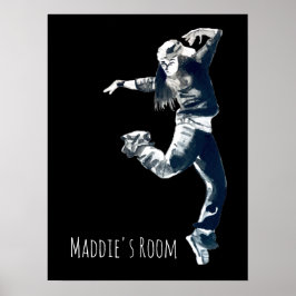 Name der coolen Hip Hop Tänzerin Poster