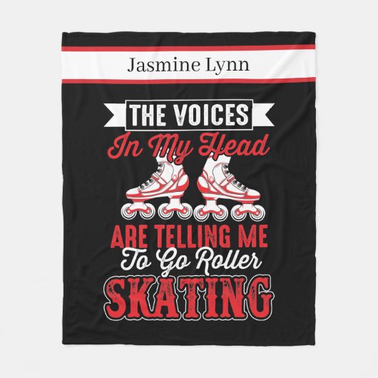 Name der coolen Rolle Skaten Fleecedecke (Vorderseite)