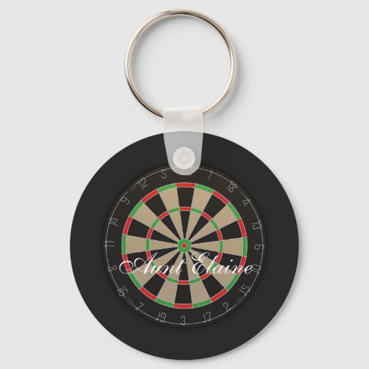 Name der Dartboard-Monogramm Schlüsselanhänger (Vorderseite)