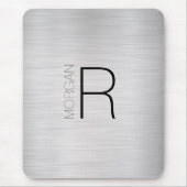 Name der DIY Monogramm, Schwarz Grau, Silber gebür Mousepad (Vorne)