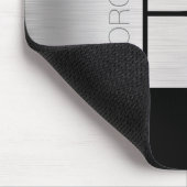 Name der DIY Monogramm, Schwarz Grau, Silber gebür Mousepad (Ecke)