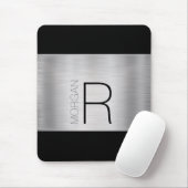 Name der DIY Monogramm, Schwarz Grau, Silber gebür Mousepad (Mit Mouse)