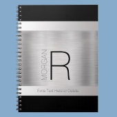 Name der DIY Monogramm, Schwarzer, Grauer Text, Si Notizblock