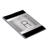 Name der DIY Monogramm, Schwarzer, Grauer Text, Si Notizblock (Rechte Seite)