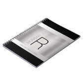 Name der DIY Monogramm, Schwarzer, Grauer Text, Si Notizblock (Linke Seite)