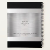 Name der DIY Monogramm, Schwarzer, Grauer Text, Si Planer (Rückseite)