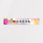 Name der DIY, schwarz auf farbigen Circle Hintergr Etiketten (Design 2)