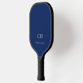 Name der dunkelblauen Monogramm-Initialen Pickleball Schläger (Links)