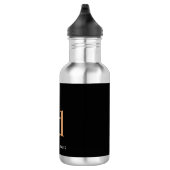 Name der dunkelgoldfarbenen Monogramm-Initialen Edelstahlflasche (Rechts)