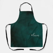 Name der dunkelgrünen Aquarellfarbe Schürze (Vorderseite)