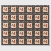Name der dunklen Herbst-Moody Terracotta-Floral Geschenkpapier (Flach)
