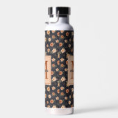 Name der dunklen Herbst-Moody Terracotta-Floral Trinkflasche (Rechts)