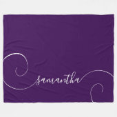 Name der dunklen Lila und weißen Curry Fleecedecke (Vorderseite (Horizontal))