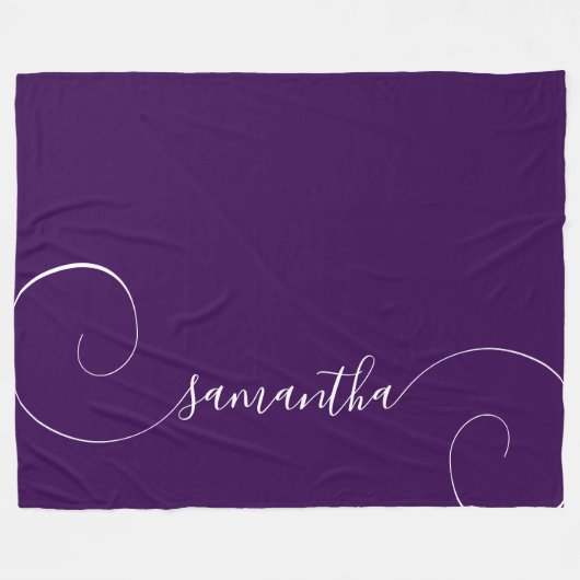 Name der dunklen Lila und weißen Curry Fleecedecke (Vorderseite (Horizontal))
