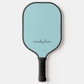 Name der einfachen blauen Monogramm Pickleball Schläger (Vorderseite)