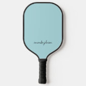 Name der einfachen blauen Monogramm Pickleball Schläger (Rückseite)