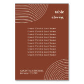 Name der einfachen geometrischen Linie Terracotta Tischnummer (Rückseite)