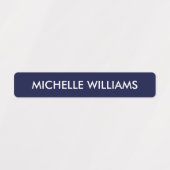 Name der einfachen Navy BLAUE Skala Etiketten (Design 1)