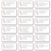 Name der einzelnen Gäste Anschrift Spring Flowers Aufkleber (Vorderseite)