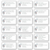 Name der einzelnen Hochzeitsgäste Anschrift Blue F Aufkleber (Vorderseite)