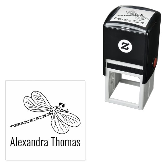 Name der eleganten Libelle Nr. 3 Permastempel (Beispiel)