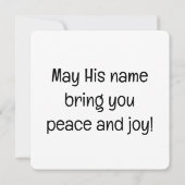 "Name der Erlösung" Grußkarte Karte (Rückseite)