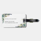 Name der Eukalyptus-goldmonogramm Gepäckanhänger (Rückseite horizontal)