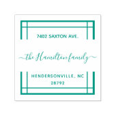 Name der Familie Clean Clear Square Permastempel (Design)