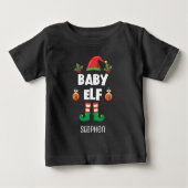 Name der Familie der Babyelen, passend zu Weihnach Baby T-shirt (Vorderseite)