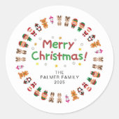 Name der Familie der Blutherzen Runder Aufkleber (Vorderseite)