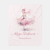 Name der Familie der Weihnachtsnutcracker ballerin Fleecedecke (Vorderseite)