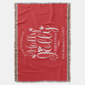 Name der Familie Holly Jolly Decke (Vorderseite Vertikal)