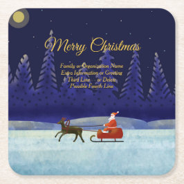 Name der Familie / Organisation Blau hinzufügen +  Rechteckiger Pappuntersetzer