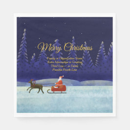 Name der Familie/Organisation hinzufügen Blau + Mi Serviette