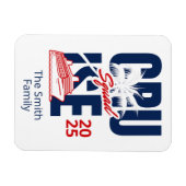 Name der Familie personalisiert Red and Blue Cruis Magnet (Horizontal)