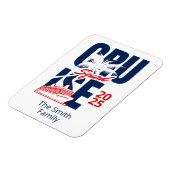 Name der Familie personalisiert Red and Blue Cruis Magnet (Linke Seite)