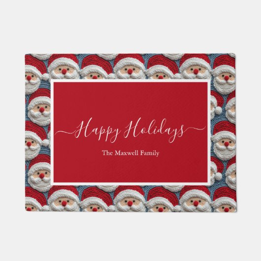 Name der Familie Santa Clause Holidays Fußmatte (Vorderseite)