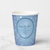 Name der Familienorganisation glücklich Neues Jahr Pappbecher (Rückseite)