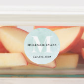 Name der Farbe des Monogramms Etiketten (Befestigt)