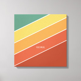 Name der farbenfrohen, minimalistischen Diagonalst Leinwanddruck