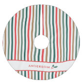 Name der farbigen Streifen Polyester Weihnachtsbaumdecke (Vorderseite)