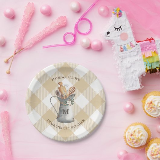 Name der Farm Monogram Pappteller (Party)